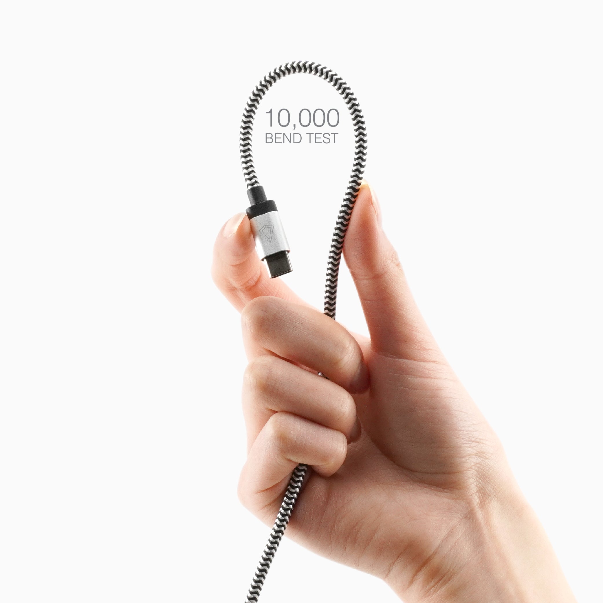 1 ft Braided Cable (USB-A to USB-C Cable)