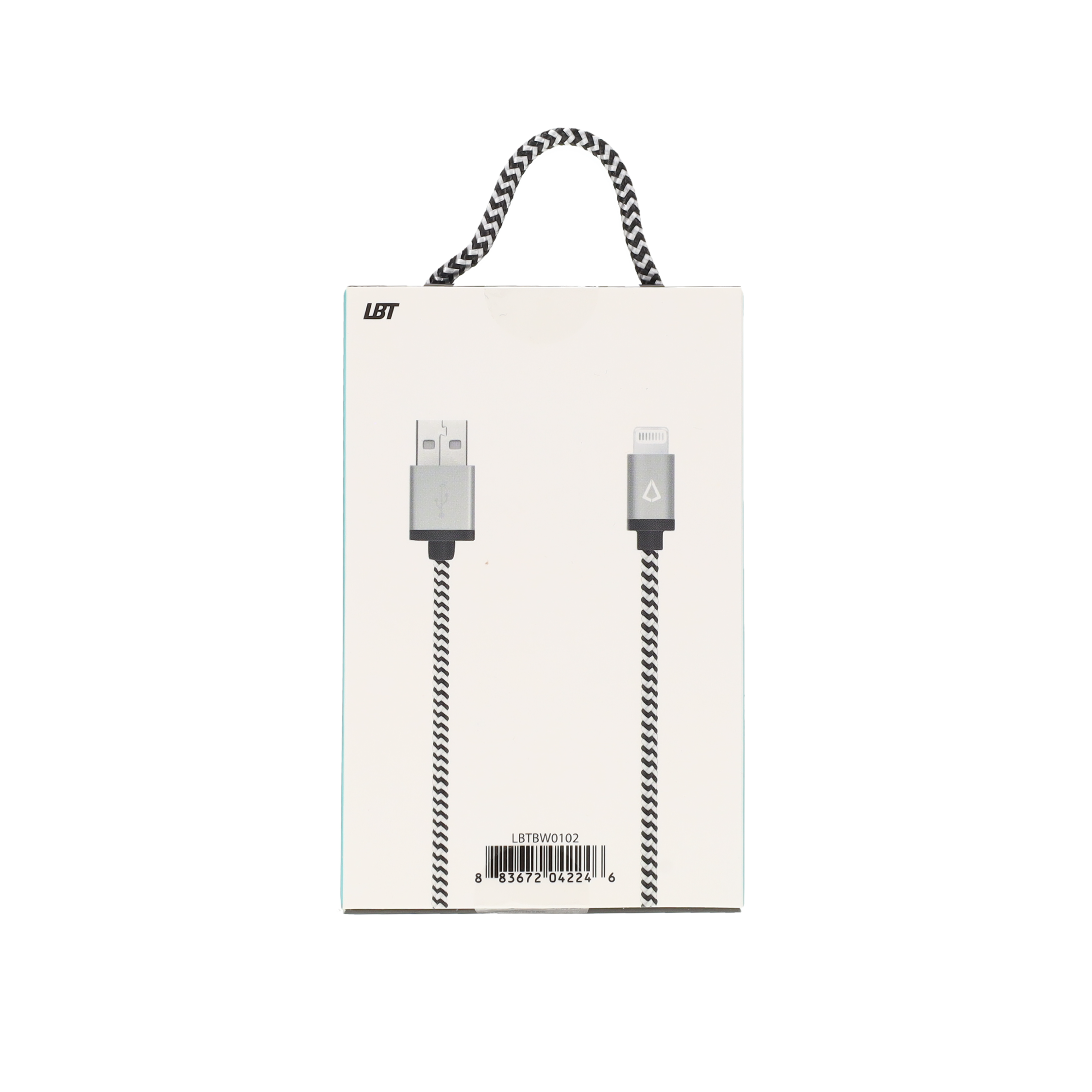 1 ft Braided Cable (USB-A to Lightning Cable)