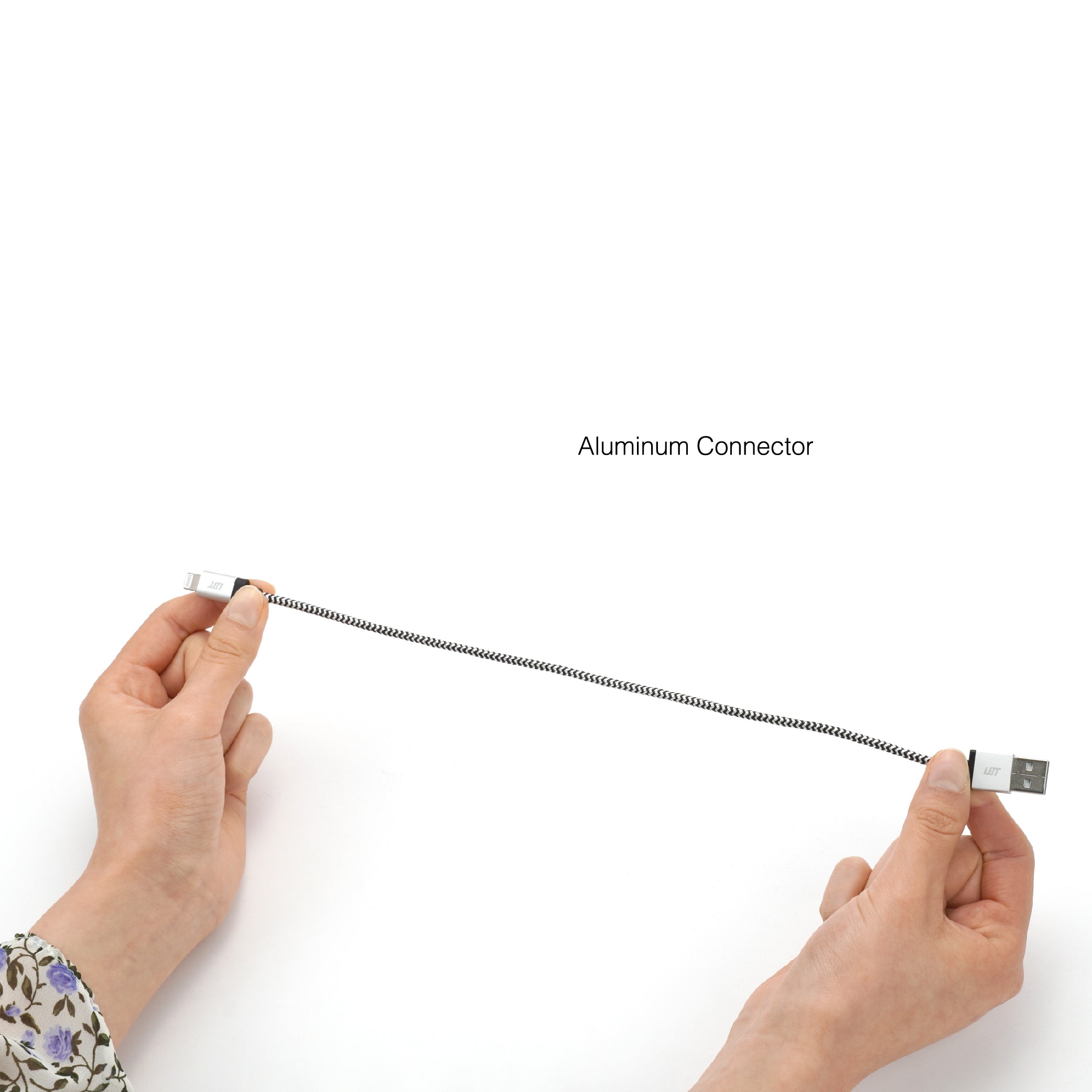 1 ft Braided Cable (USB-A to Lightning Cable)