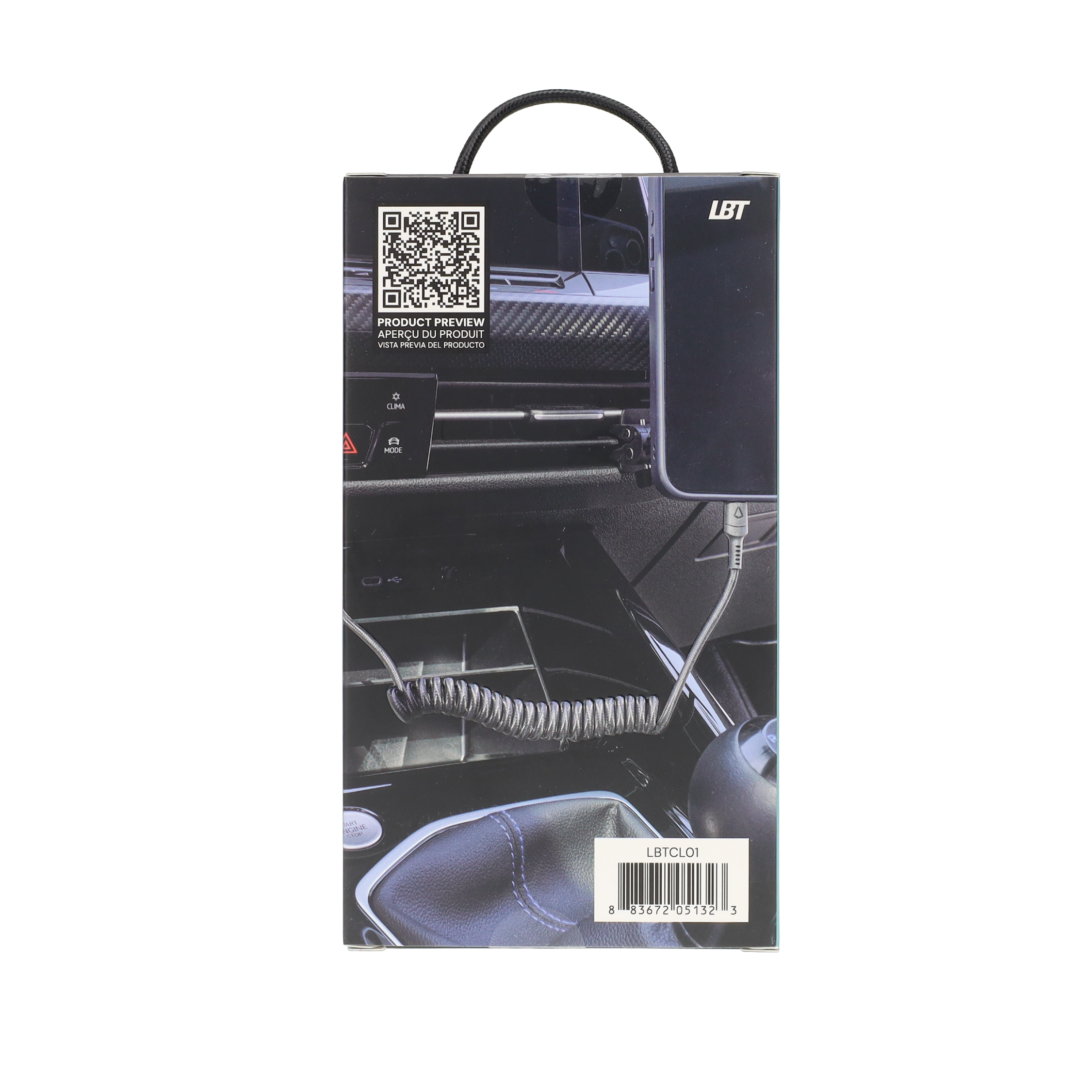 4 ft Coiled Cable (USB-A to USB-C)