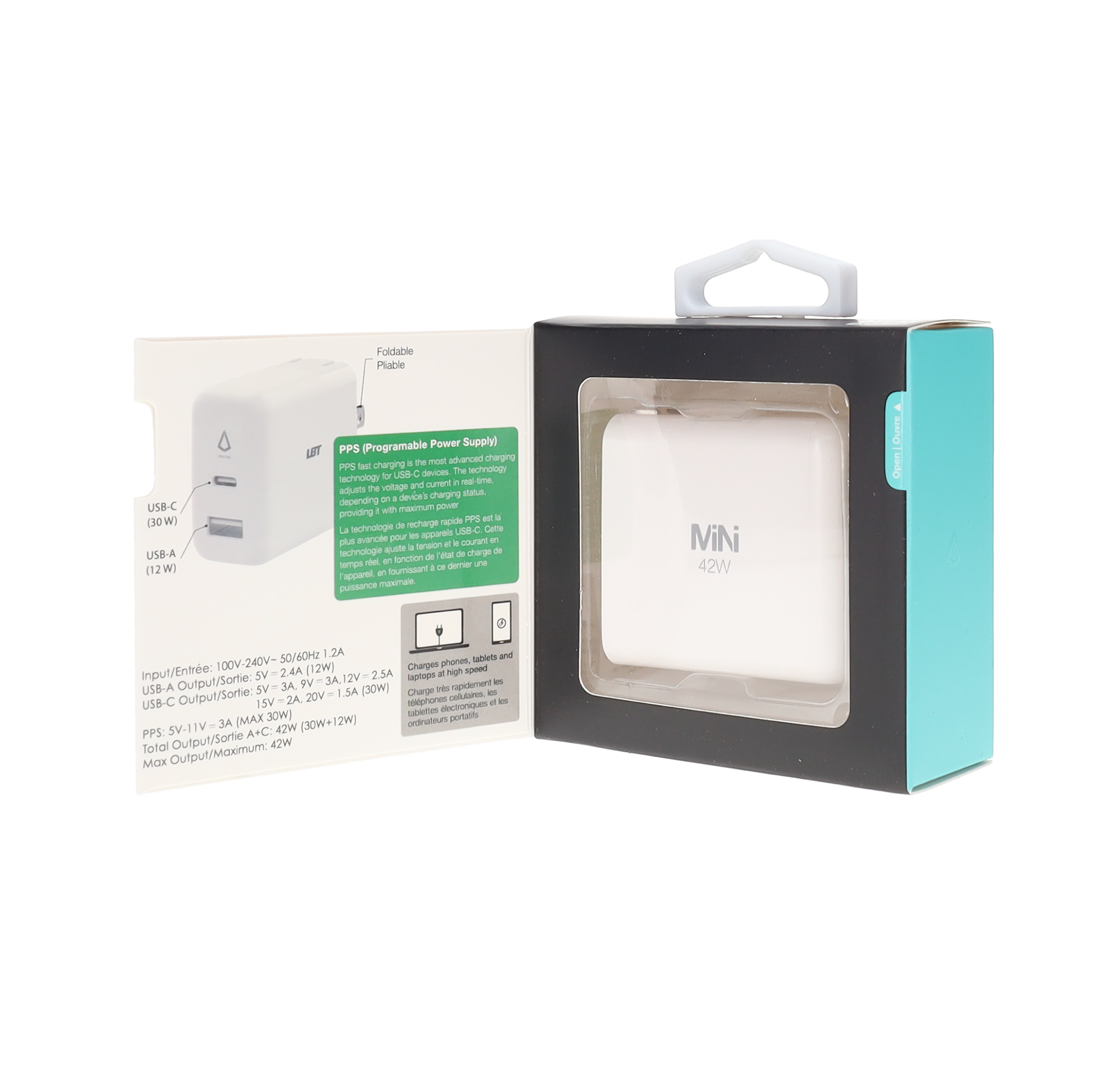 42W Dual-Port GaN PD Wall Charger (MiNi)