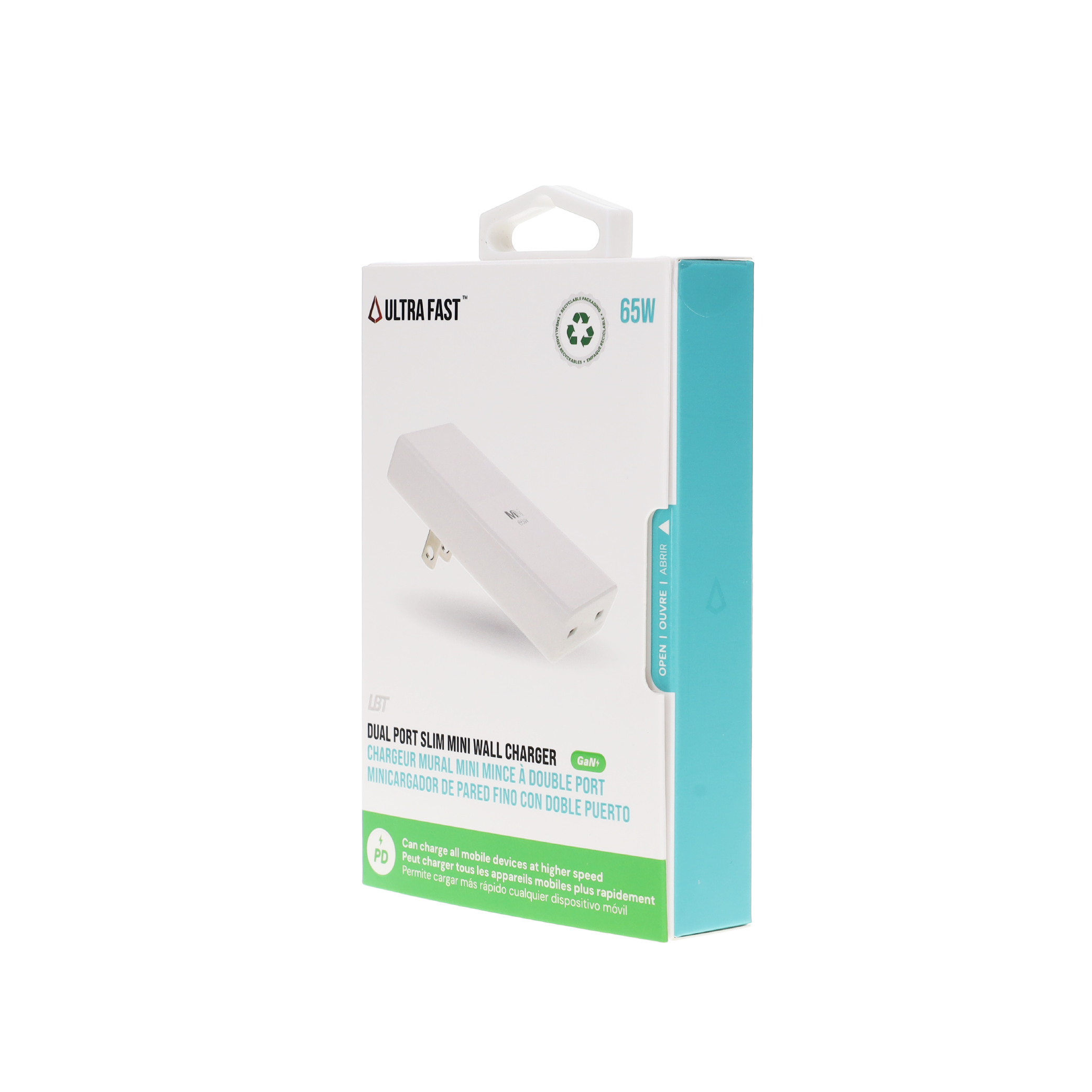 65W Dual Port Slim MiNi Wall Charger