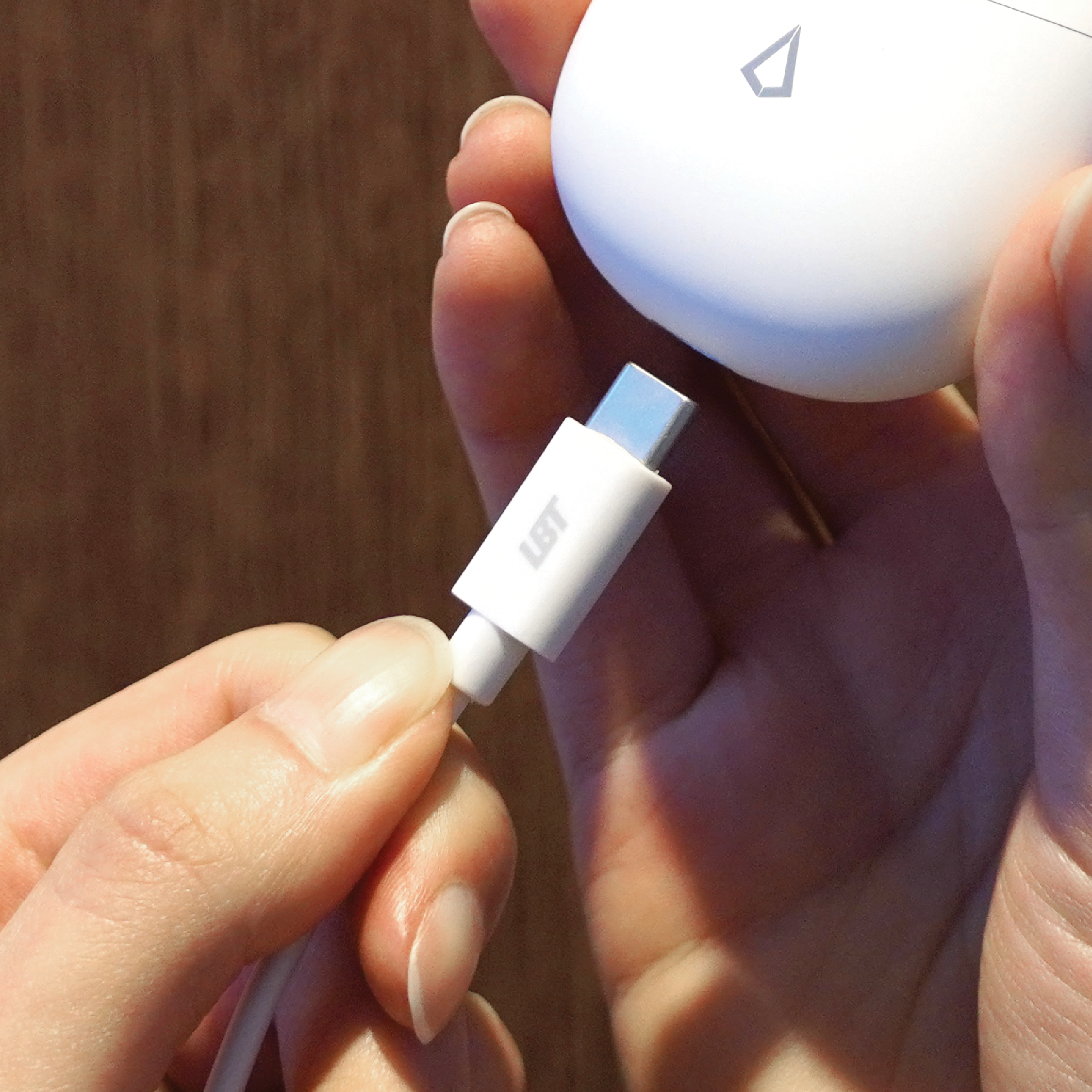 4 ft PVC White Cable (USB-A to USB-C)