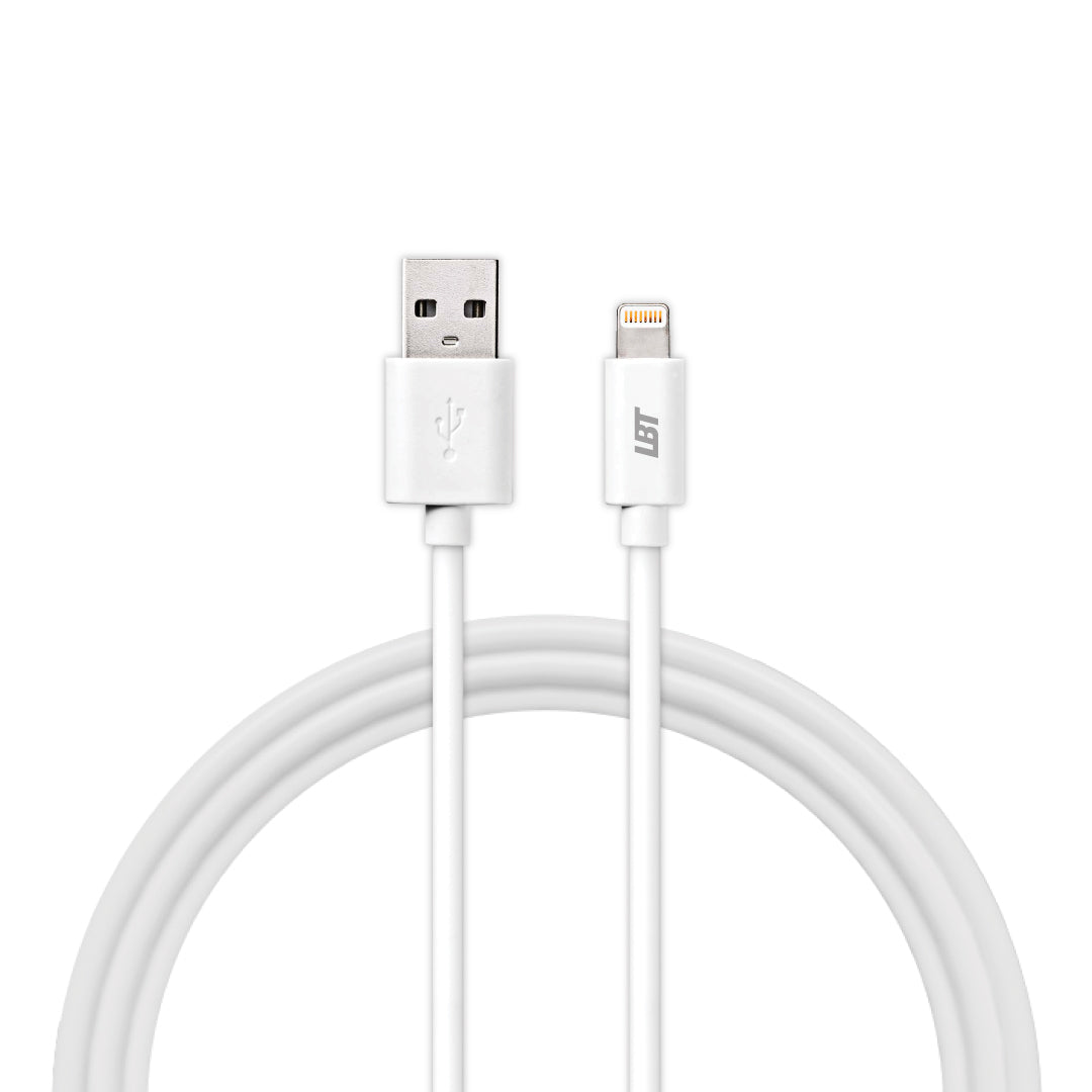4 Ft. PVC White Cable (USB-A to Lightning)