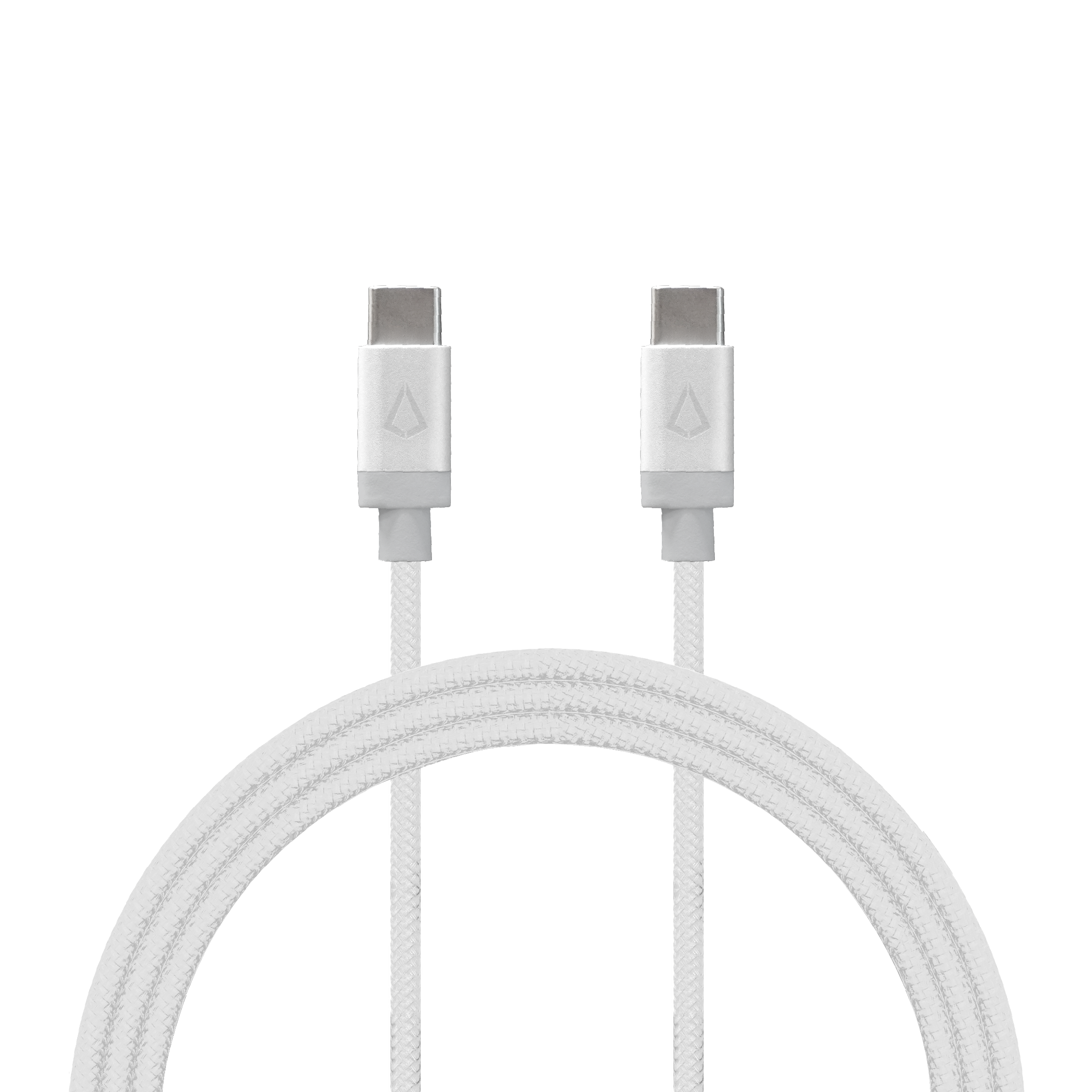 5 ft Braided White Cable (USB-C to USB-C)