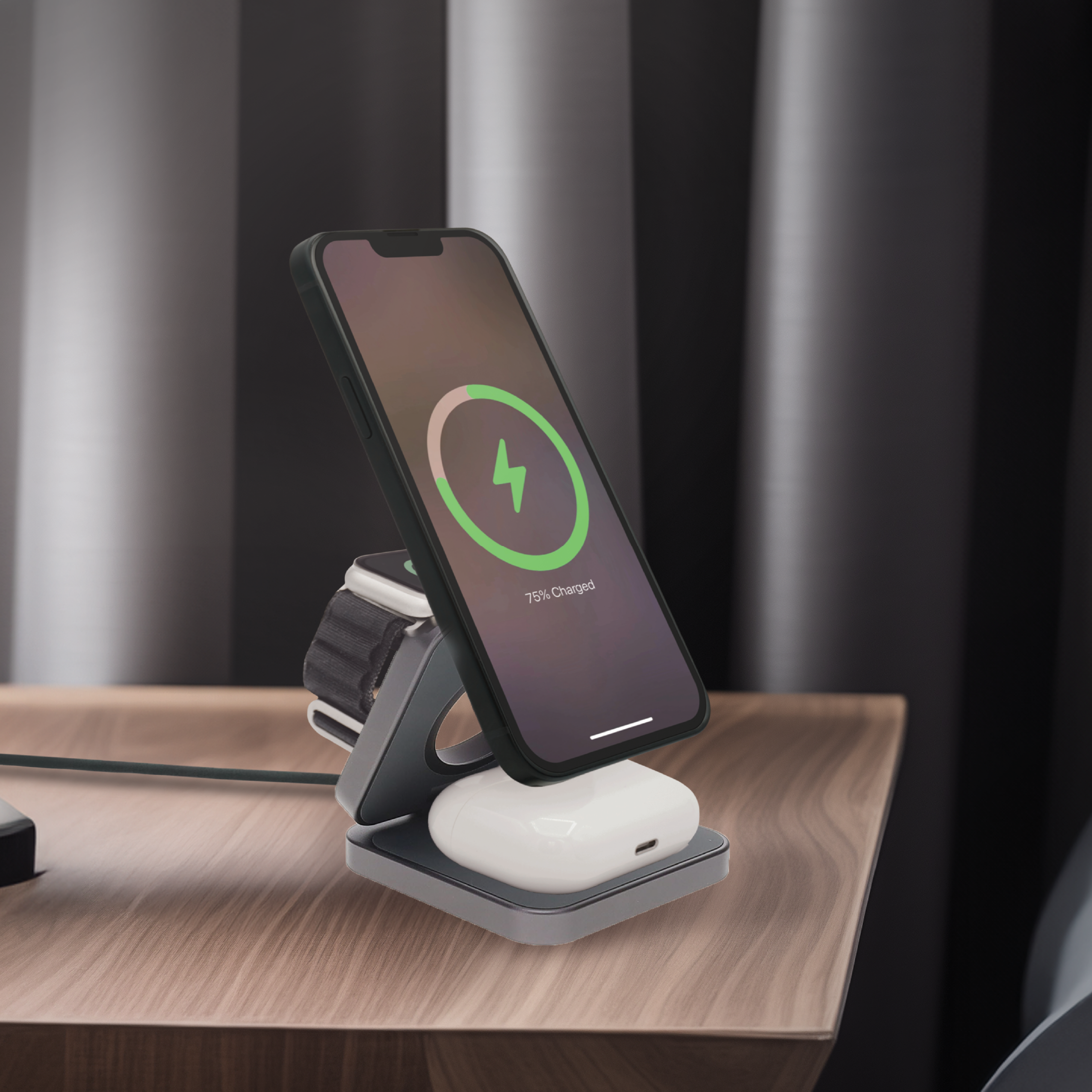 15W Mag Stream 3-in-1 Foldable Charging Stand
