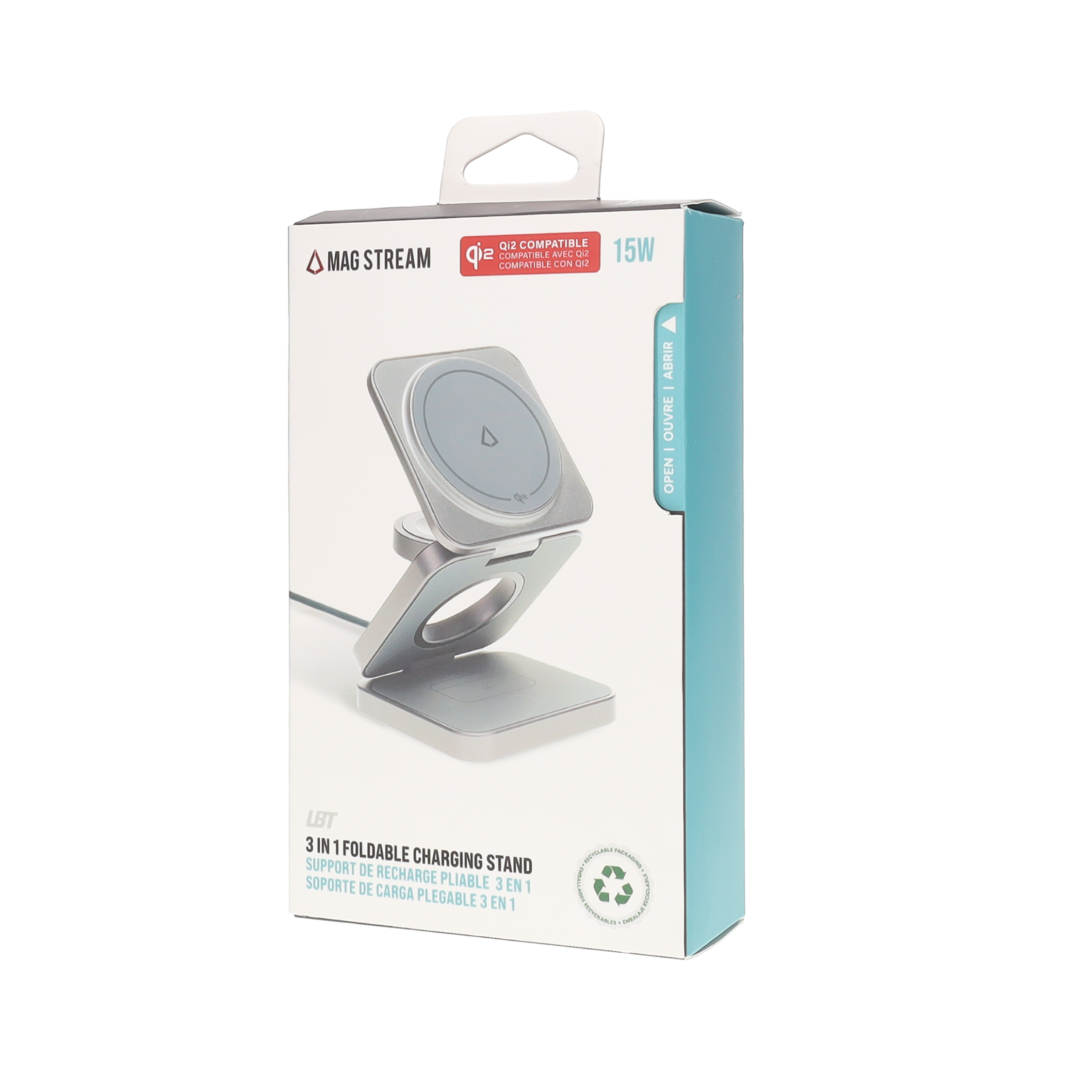 15W Mag Stream 3-in-1 Foldable Charging Stand