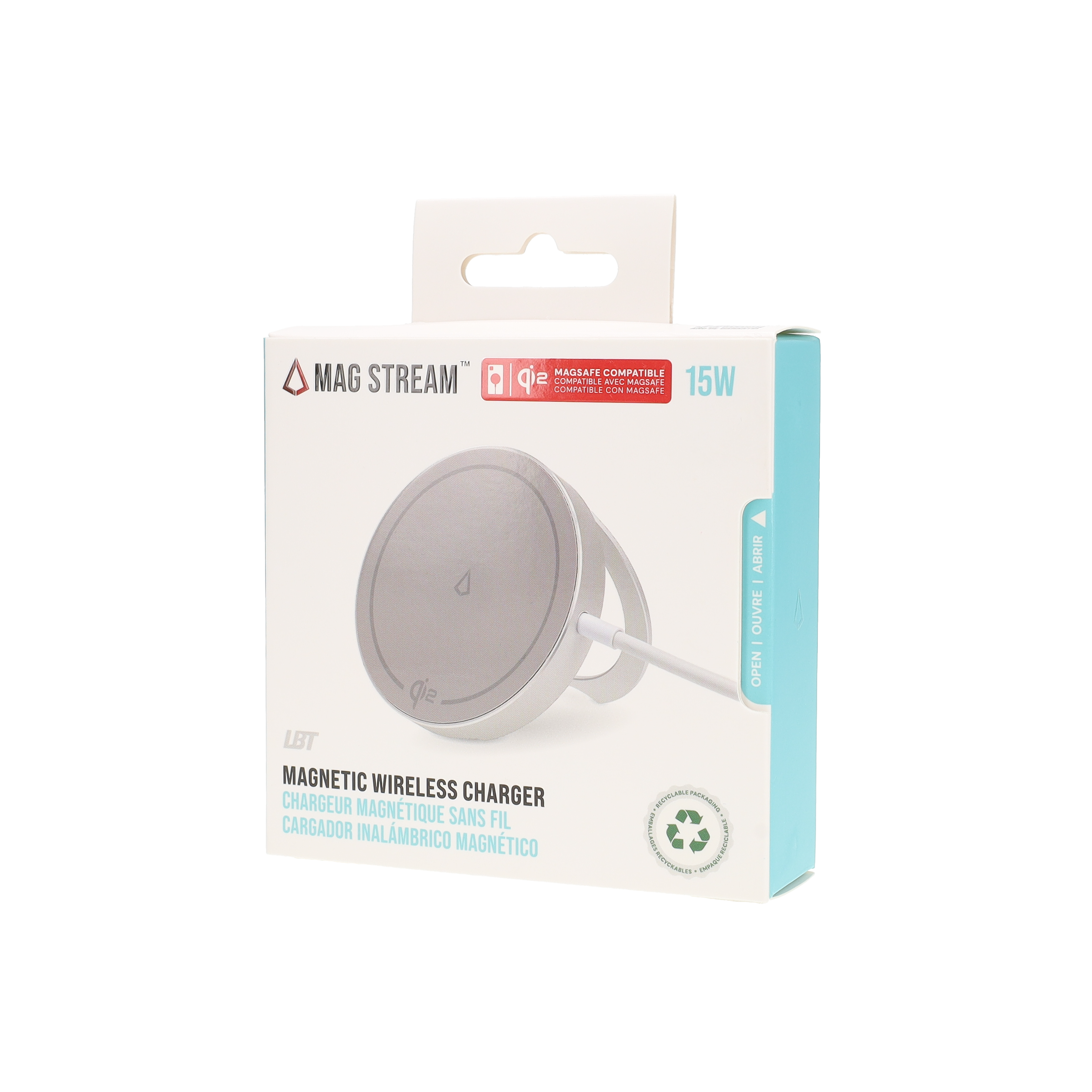 15W Magnetic Wireless Charger (with 6FT USB-C Cable)