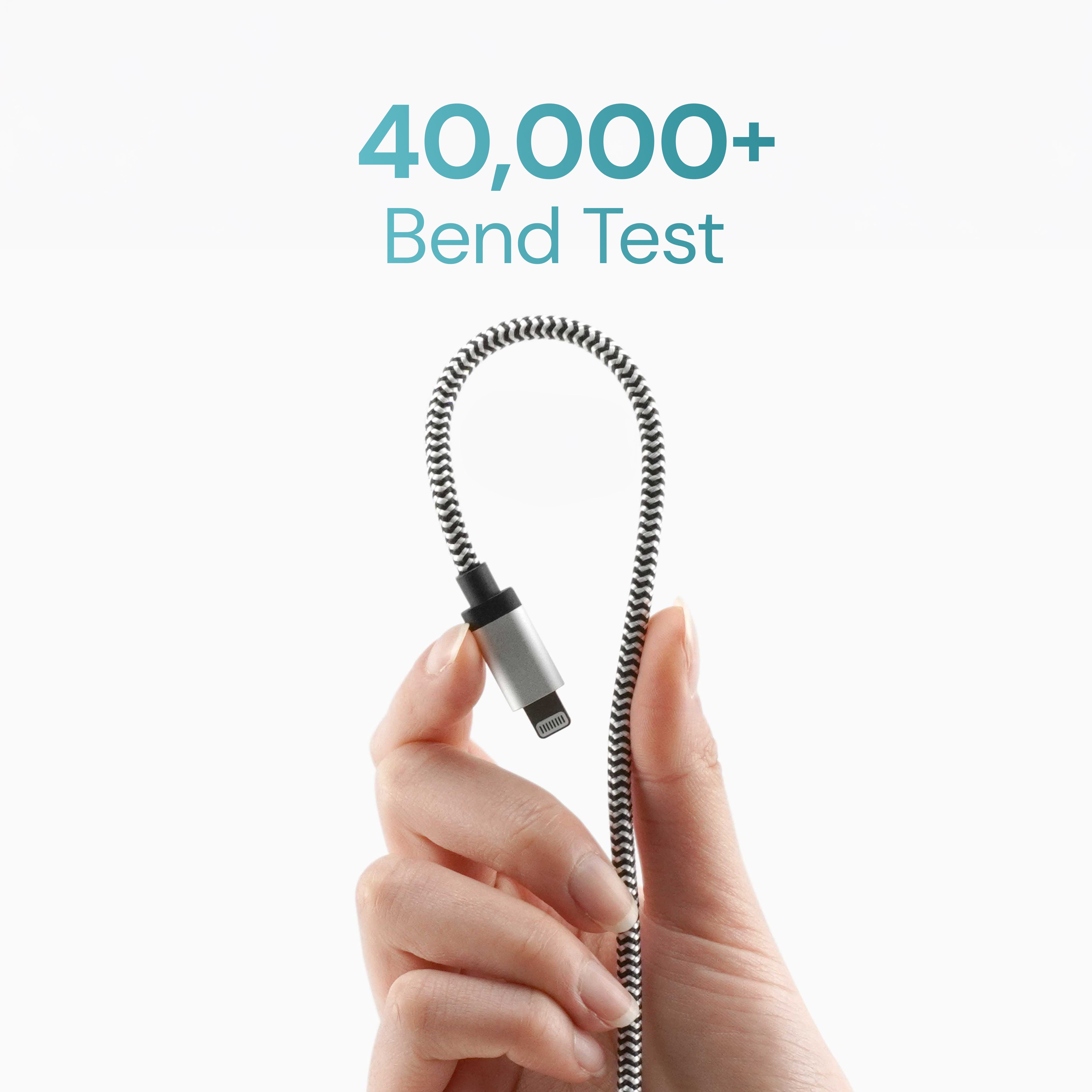 1 ft Braided Cable (USB-A to Lightning Cable)