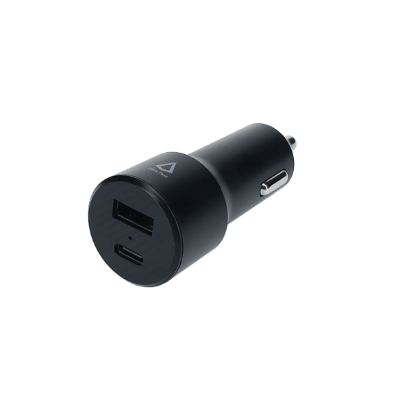 20W Dual Port Car Charger with 4ft Cable (USB-C to C)