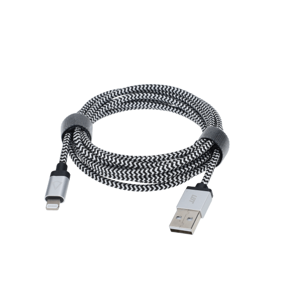 7 Ft. Braided Cable (USB-A to Lightning Cable)
