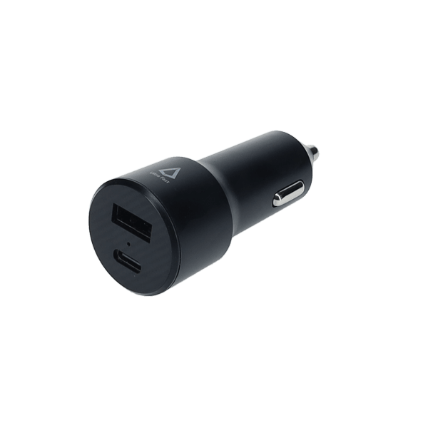 20W Dual Port Car Charger with 4ft Cable (USB-C to C)
