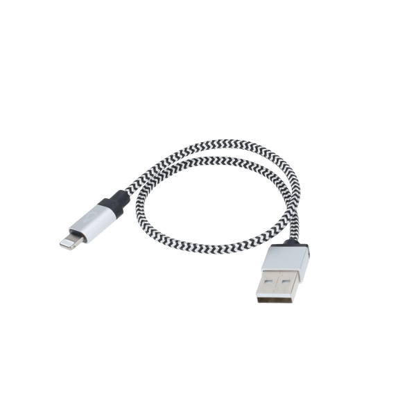 1 ft Braided Cable (USB-A to Lightning Cable)