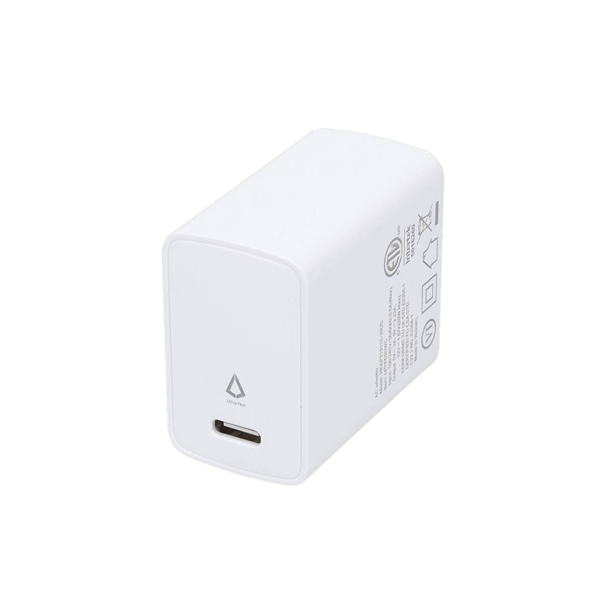 20W PD Wall Charger with 5 Ft Braided Cable (USB-C to USB-C)
