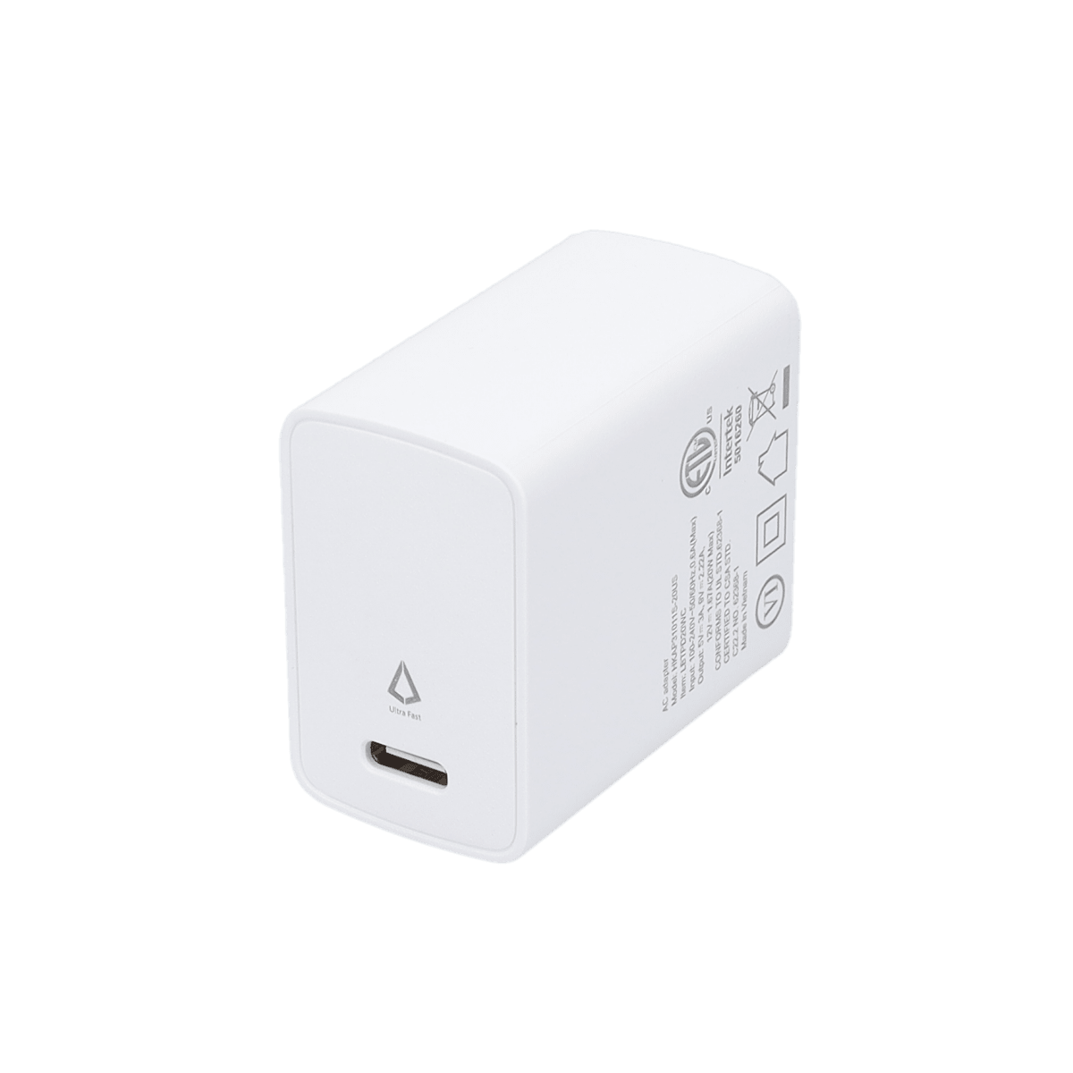 20W PD Wall Charger with 5 Ft Braided Cable (USB-C to USB-C)