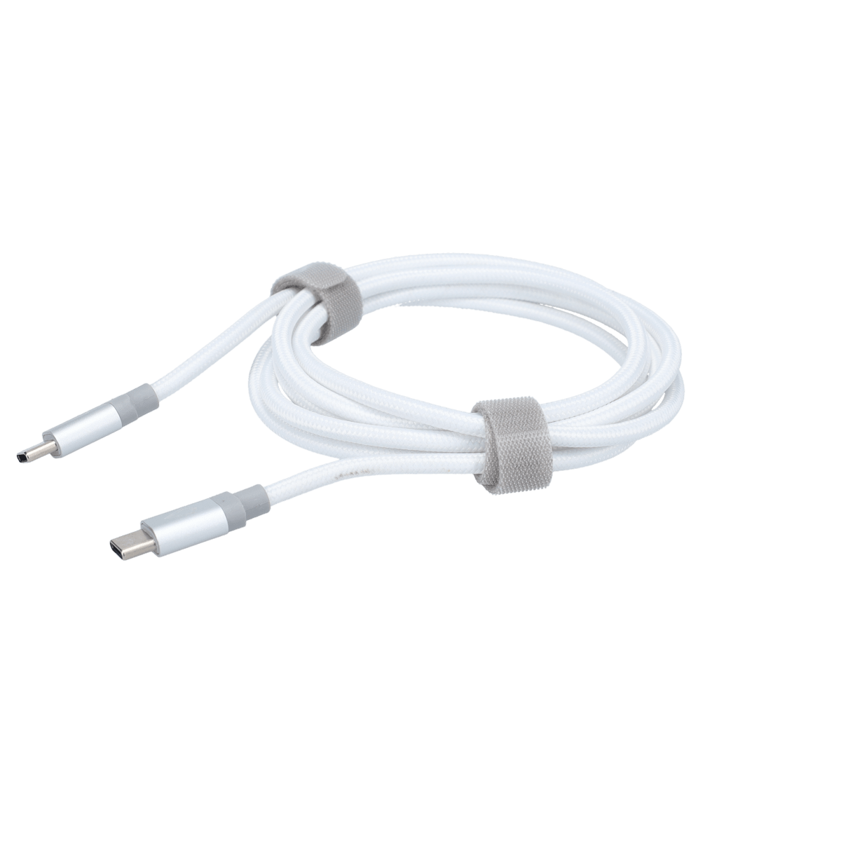 5 Ft. Braided White Cable (USB-C to USB-C)