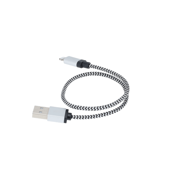 1 ft Braided Cable (USB-A to Lightning Cable)