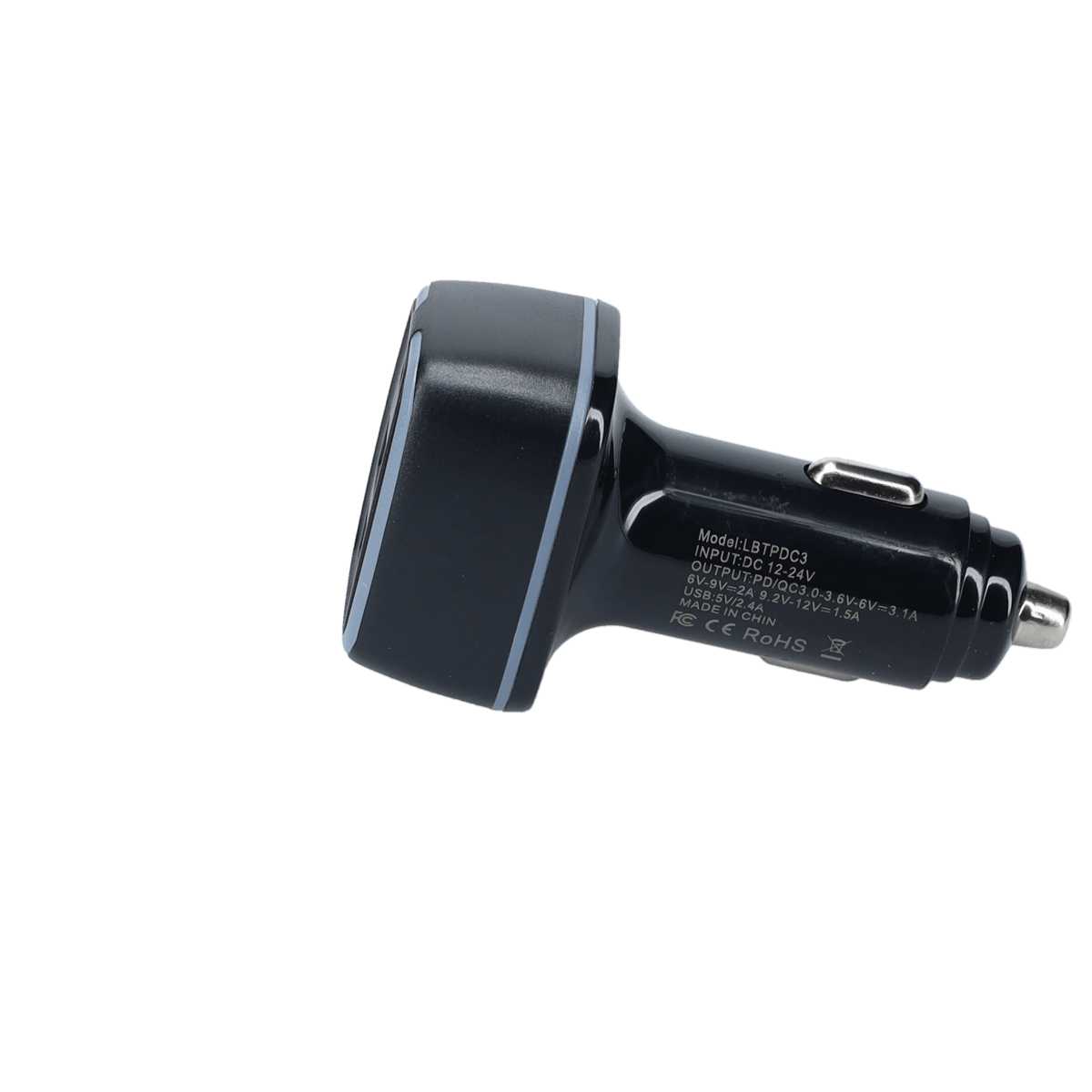 PD Car Charger with 2 extra USB-A ports (18W PD + 12W USB A)