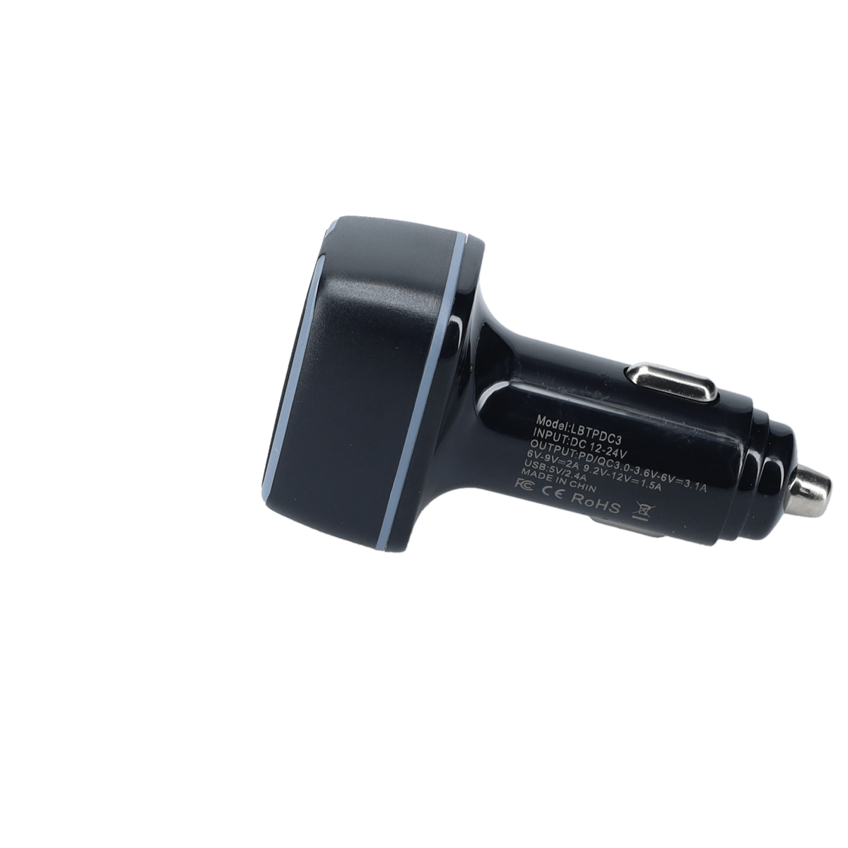 PD Car Charger with 2 extra USB-A ports (18W PD + 12W USB A)