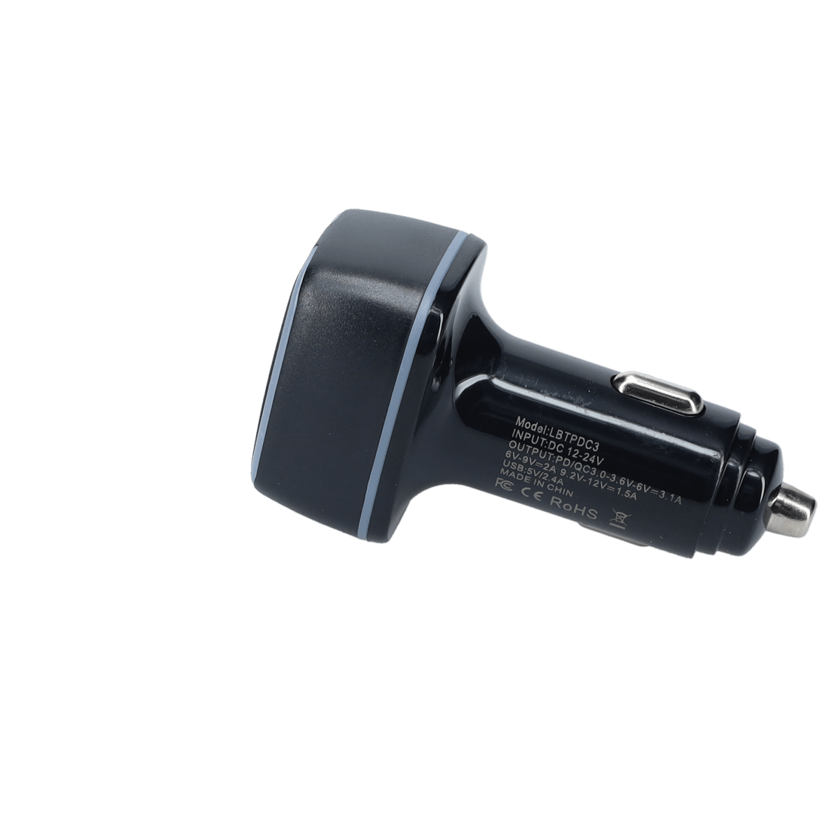 PD Car Charger with 2 extra USB-A ports (18W PD + 12W USB A)