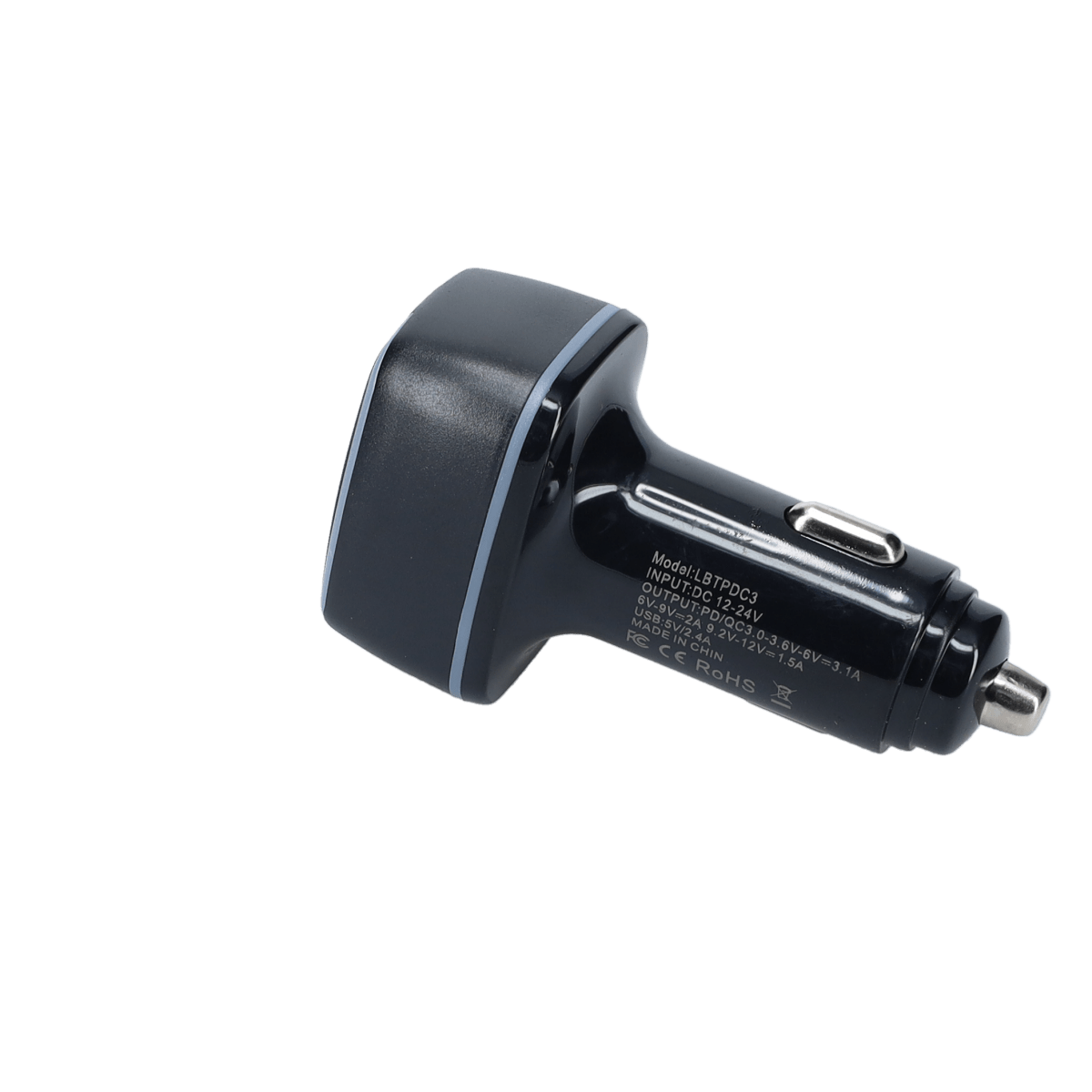 PD Car Charger with 2 extra USB-A ports (18W PD + 12W USB A)