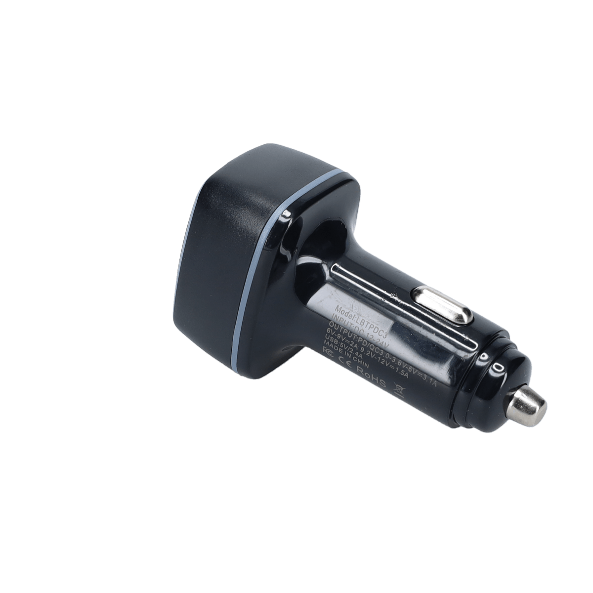 PD Car Charger with 2 extra USB-A ports (18W PD + 12W USB A)