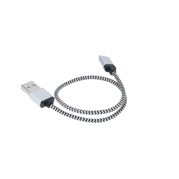 1 ft Braided Cable (USB-A to Lightning Cable)