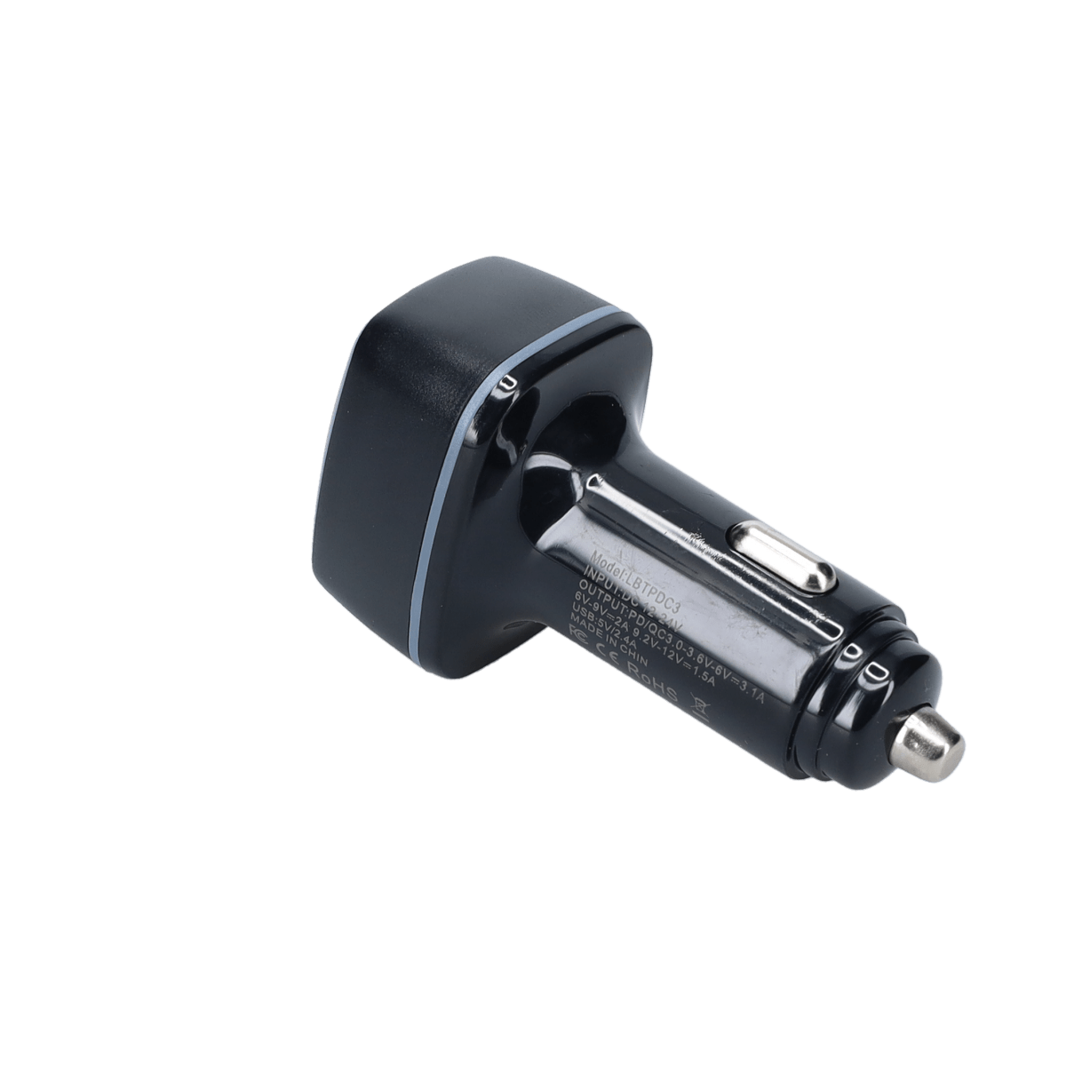 PD Car Charger with 2 extra USB-A ports (18W PD + 12W USB A)