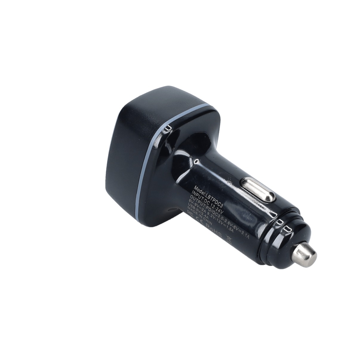 PD Car Charger with 2 extra USB-A ports (18W PD + 12W USB A)