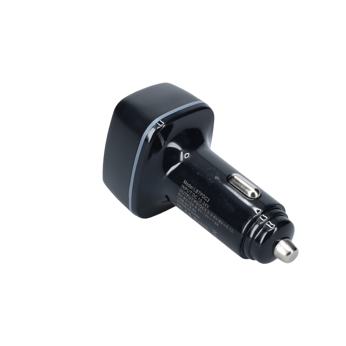 PD Car Charger with 2 extra USB-A ports (18W PD + 12W USB A)