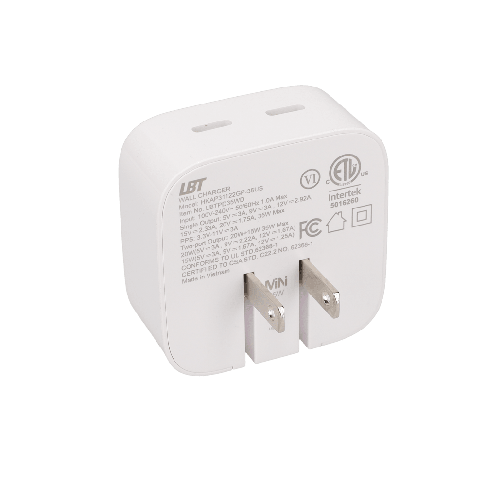 35W Dual-Port GaN PD Wall Charger (MiNi)