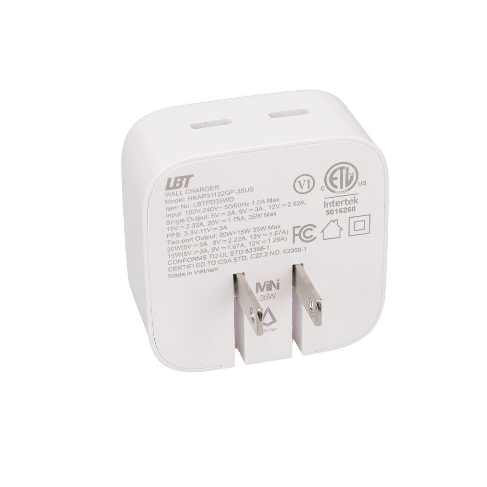 35W Dual-Port GaN PD Wall Charger (MiNi)