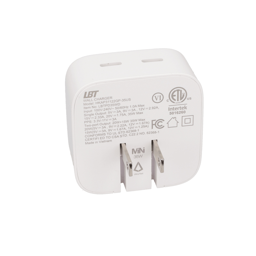 35W Dual-Port GaN PD Wall Charger (MiNi)