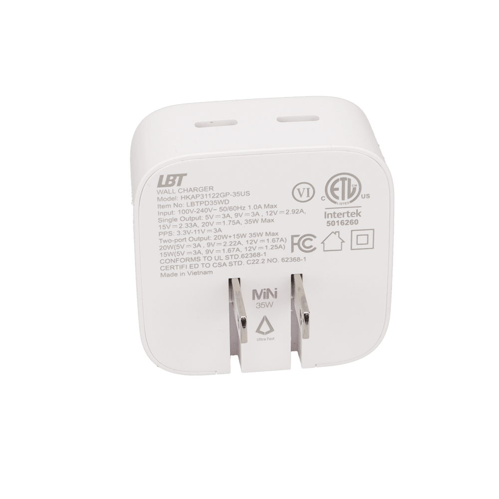 35W Dual-Port GaN PD Wall Charger (MiNi)