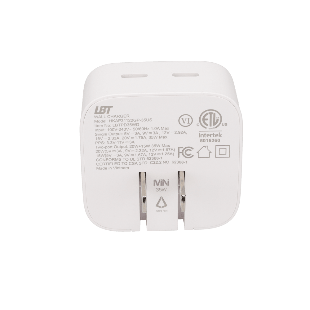 35W Dual-Port GaN PD Wall Charger (MiNi)