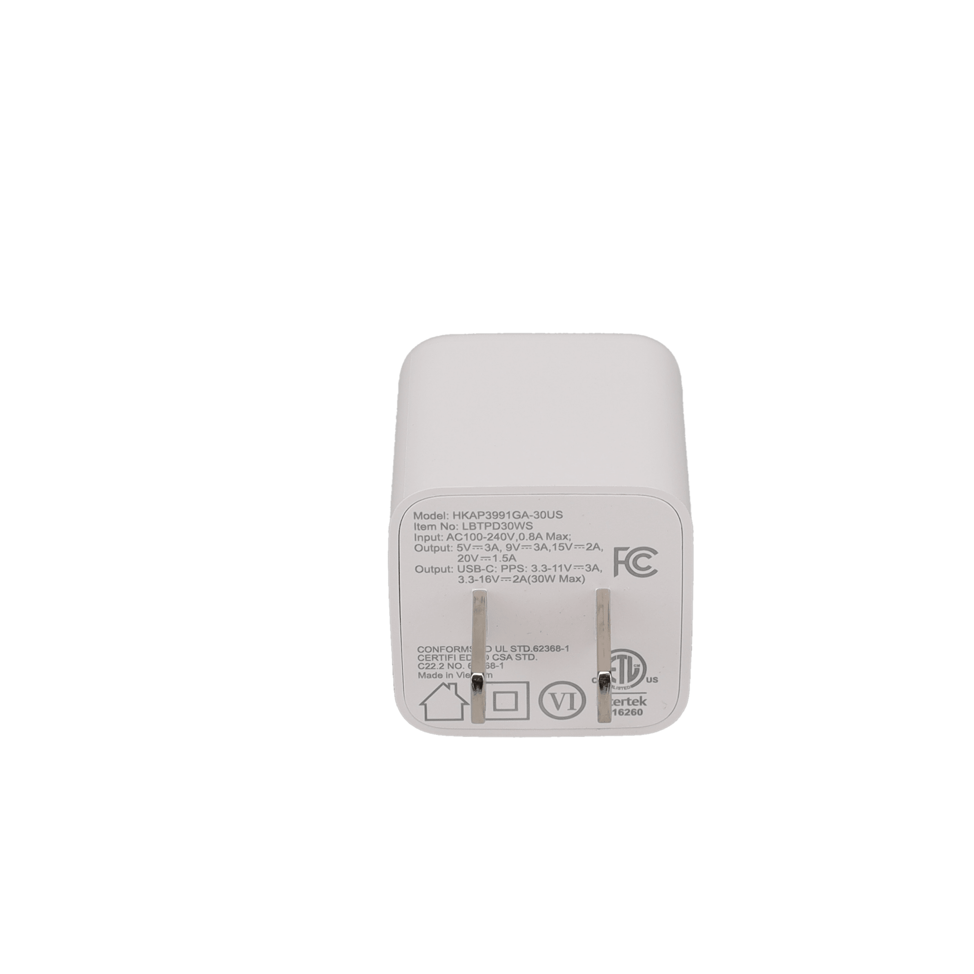 30W GaN PD Mini Wall Charger (GRS)