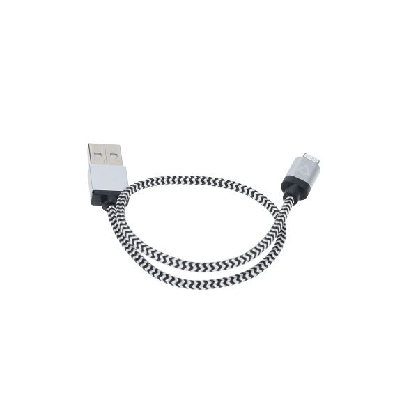 1 Ft. Braided Cable (USB-A to Lightning Cable)