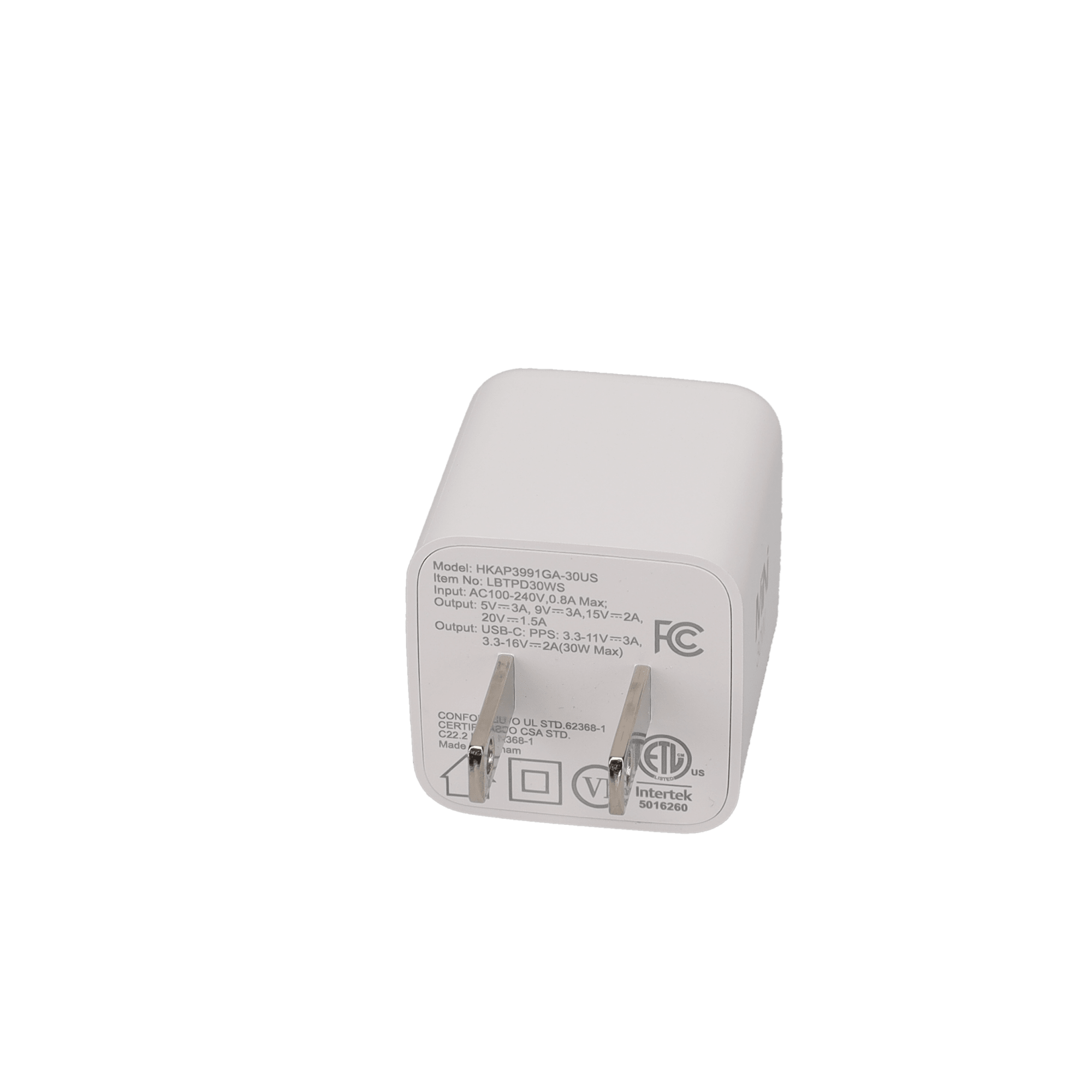 30W GaN PD Mini Wall Charger (GRS)
