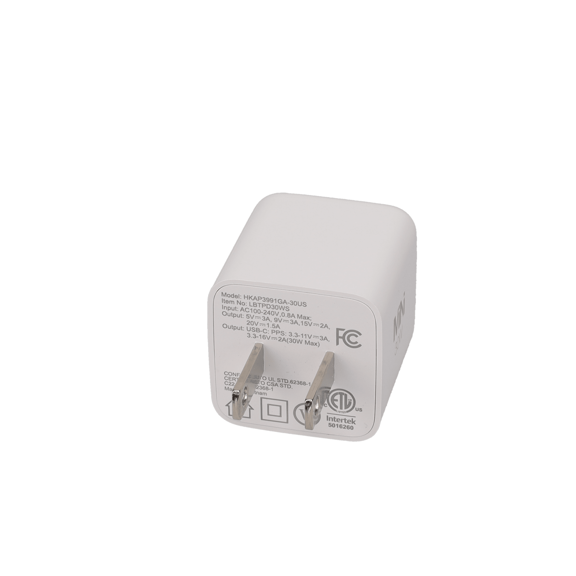 30W GaN PD Mini Wall Charger (GRS)