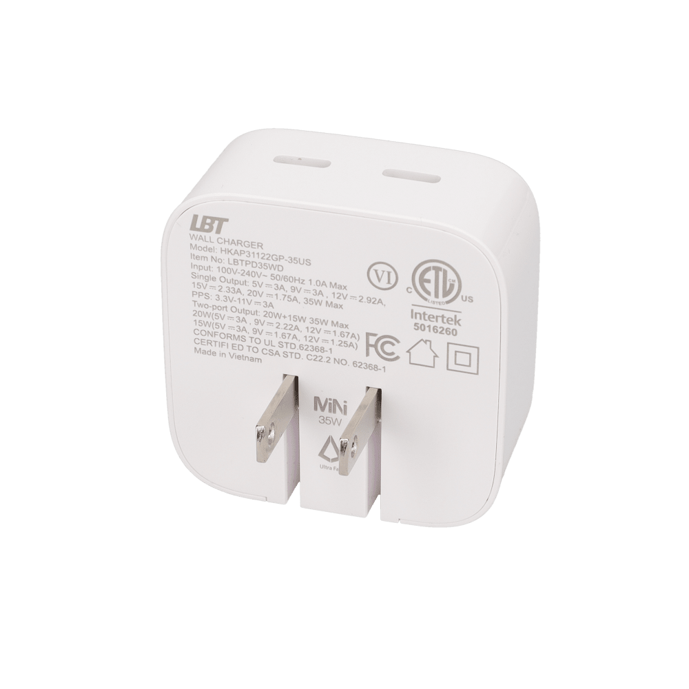 35W Dual-Port GaN PD Wall Charger (MiNi)