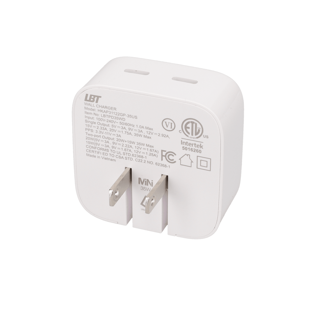 35W Dual-Port GaN PD Wall Charger (MiNi)