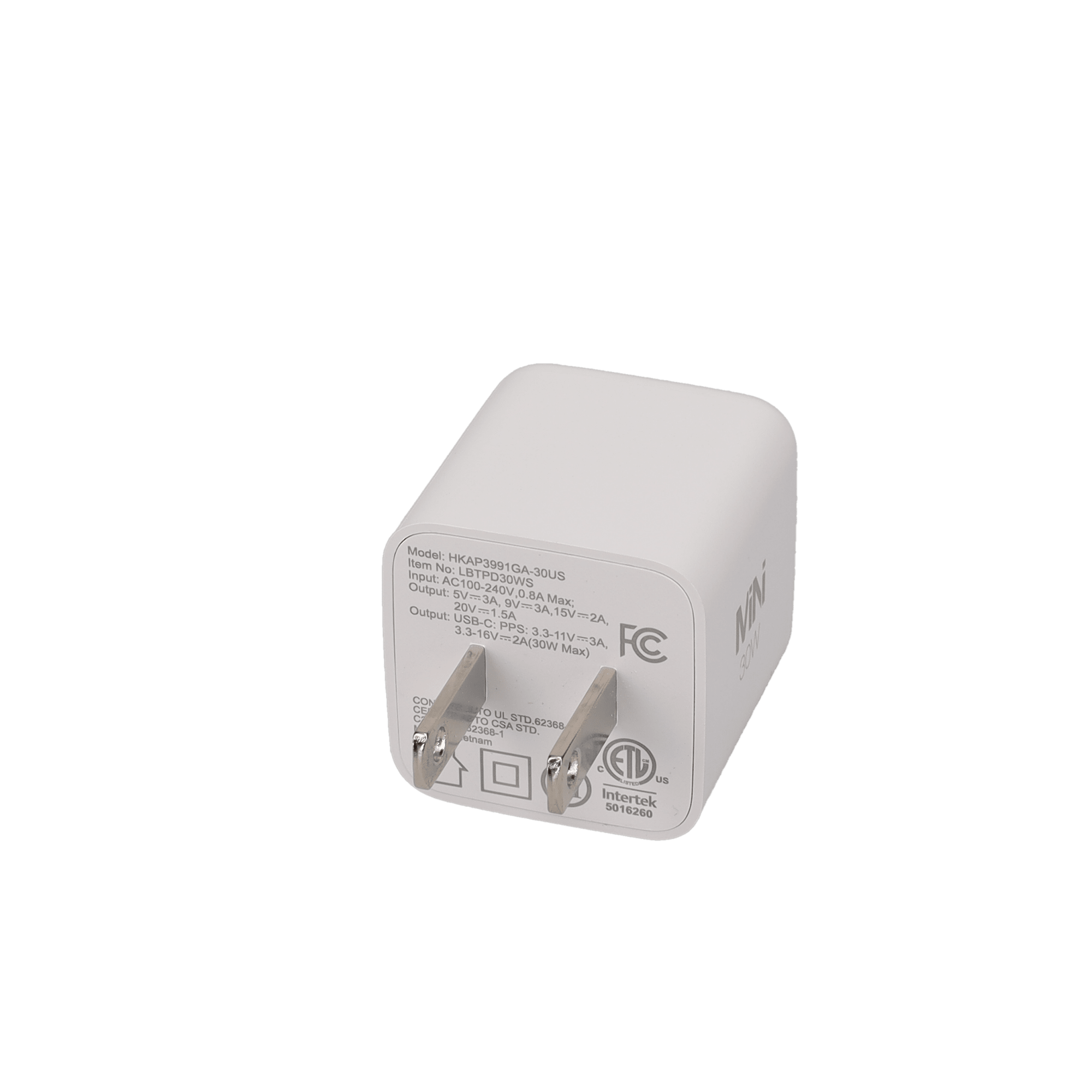 30W GaN PD Mini Wall Charger (GRS)