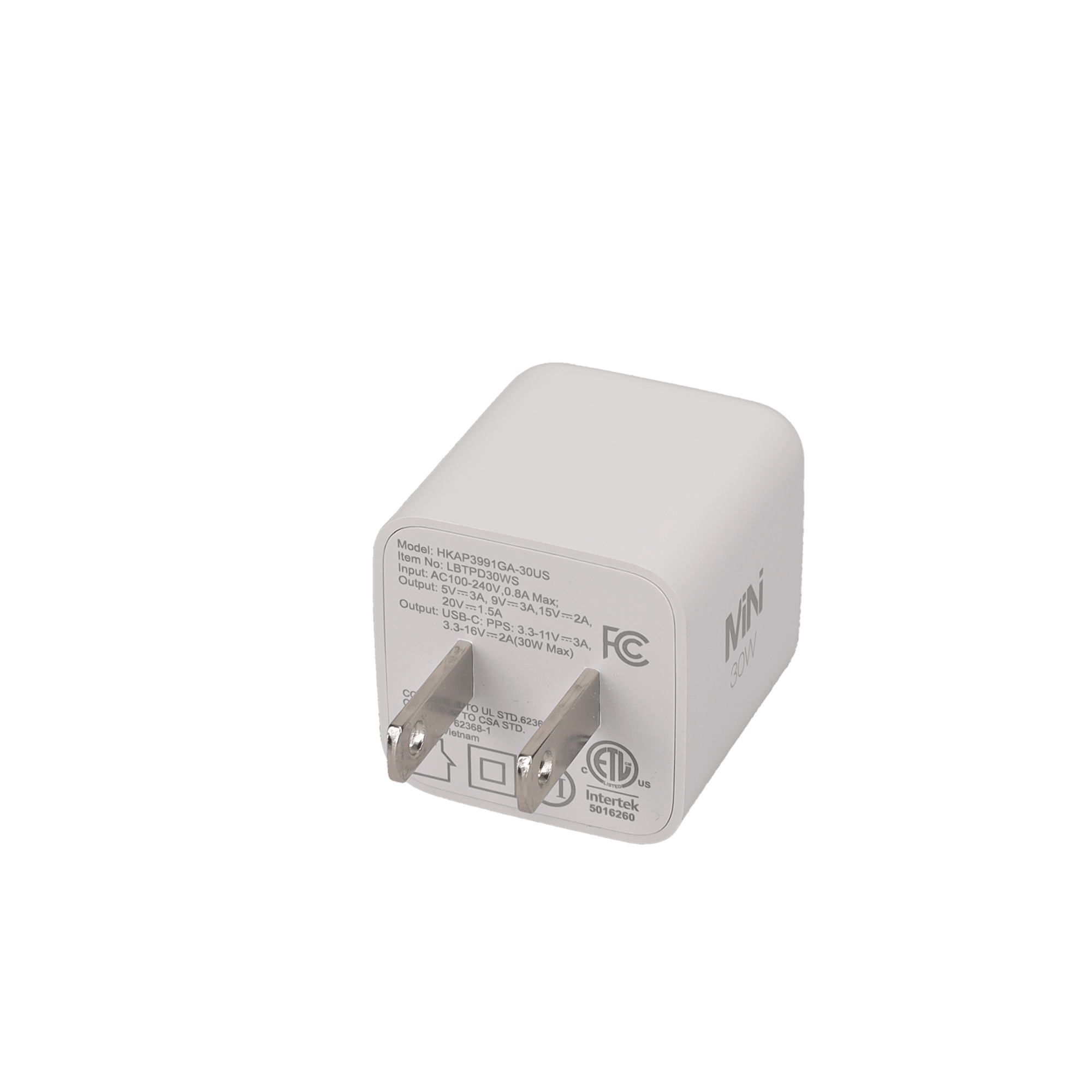 30W GaN PD Mini Wall Charger (GRS)