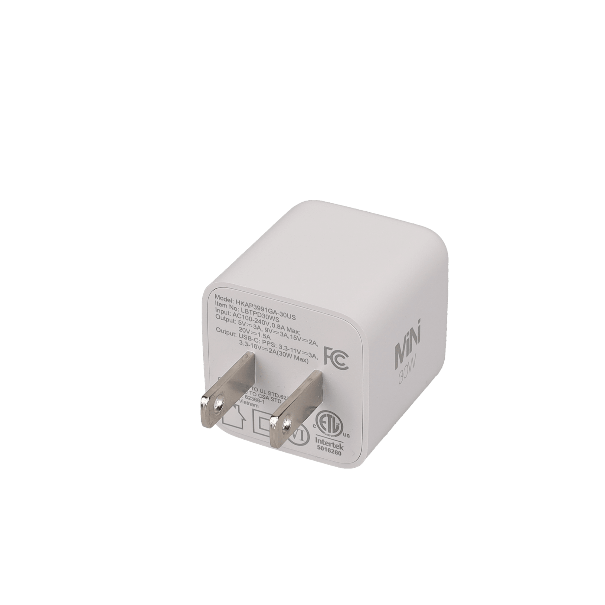 30W GaN PD Mini Wall Charger (GRS)