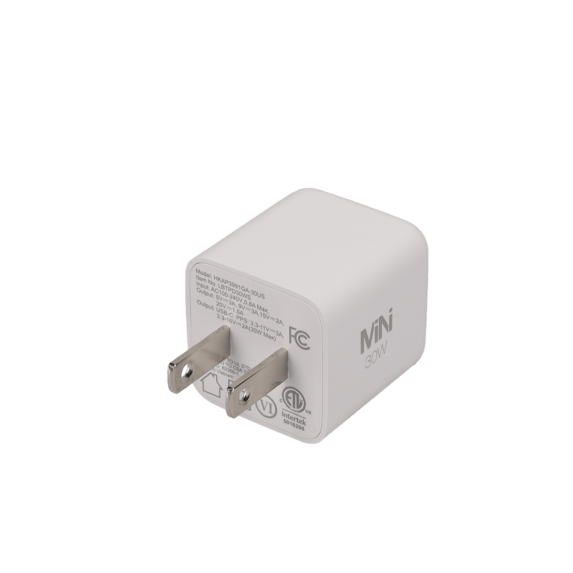 30W GaN PD Mini Wall Charger (GRS)