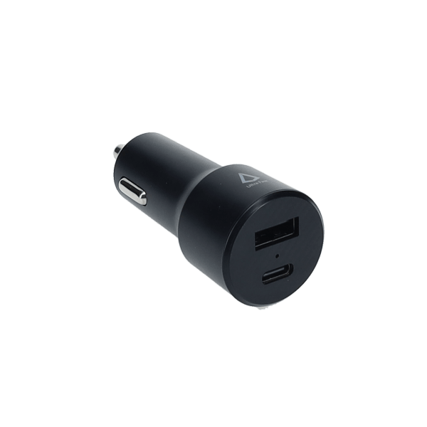 20W Dual Port Car Charger with 4ft Cable (USB-C to C)