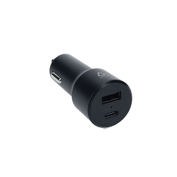 20W Dual Port Car Charger with 4ft Cable (USB-C to C)