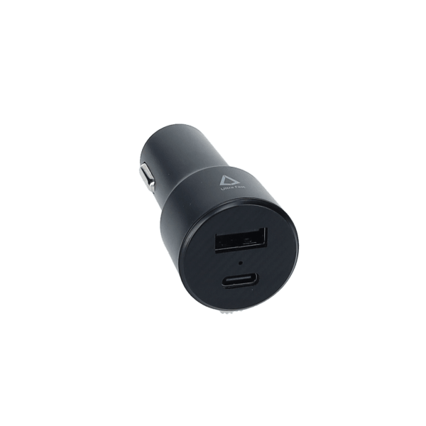 20W Dual Port Car Charger with 4ft Cable (USB-C to C)