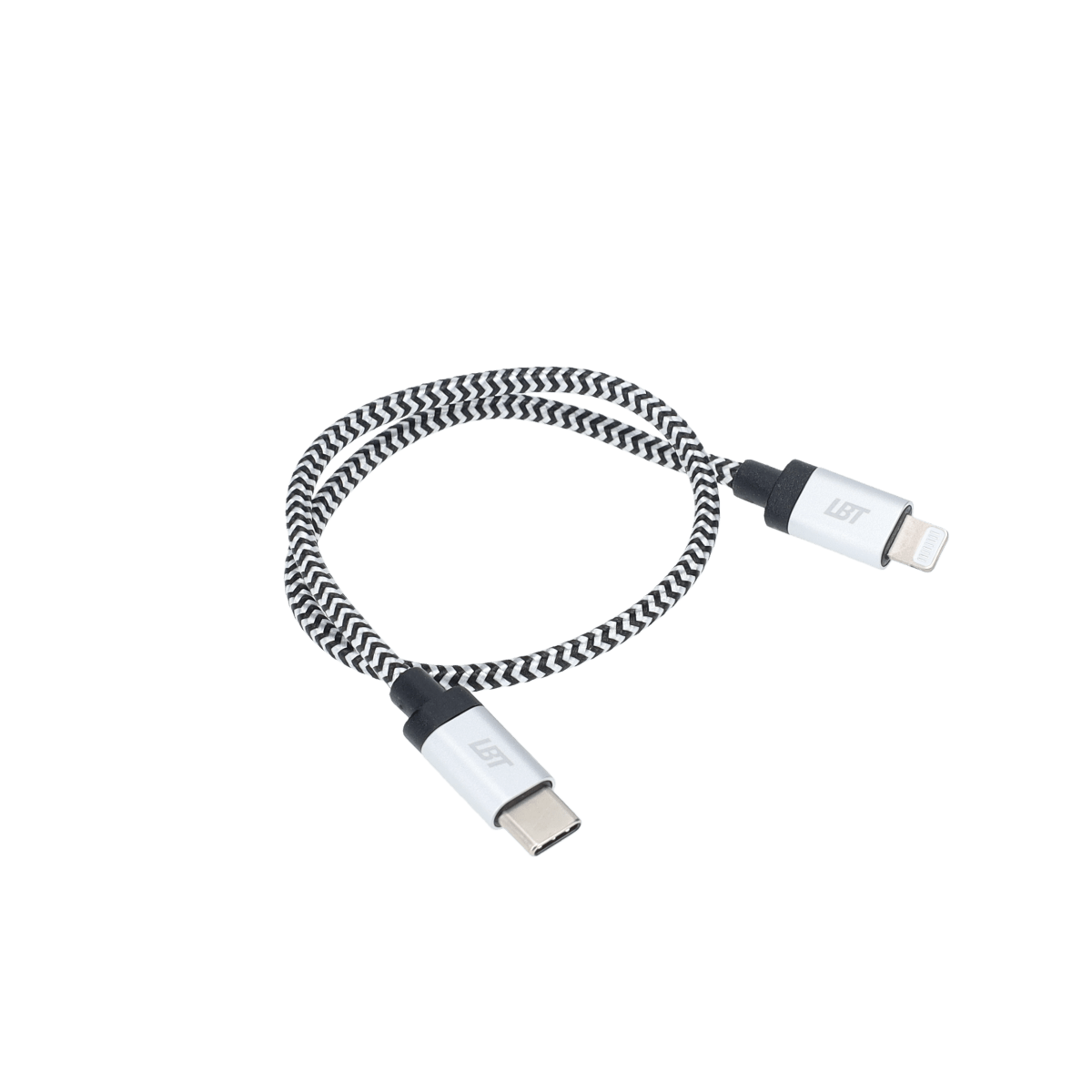 1 ft Braided Cable (USB-C to Lightning Cable)