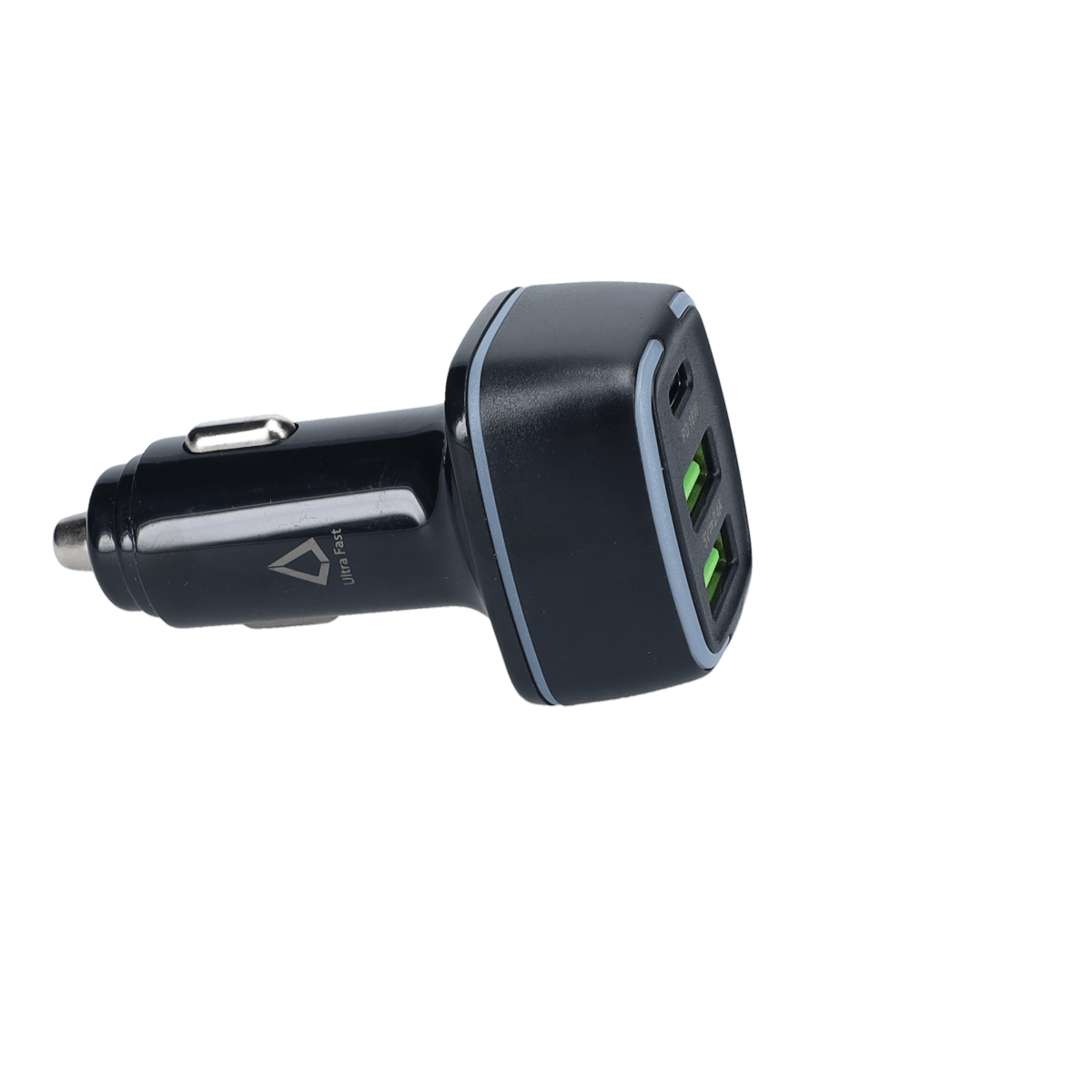 PD Car Charger with 2 extra USB-A ports (18W PD + 12W USB A)